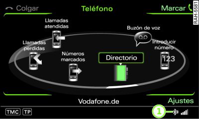 El teléfono móvil está adaptado a la instalación para teléfono móvil